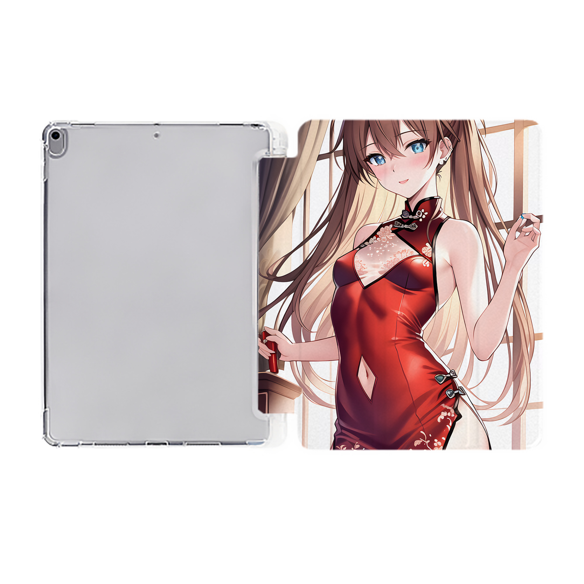 （画像用） EVA 新世紀エヴァンゲリオン IPad ケース ペン収納付き 三つ折りスタンド PUレザー×シリコン 対応機種9.5/10.5/10.9インチ